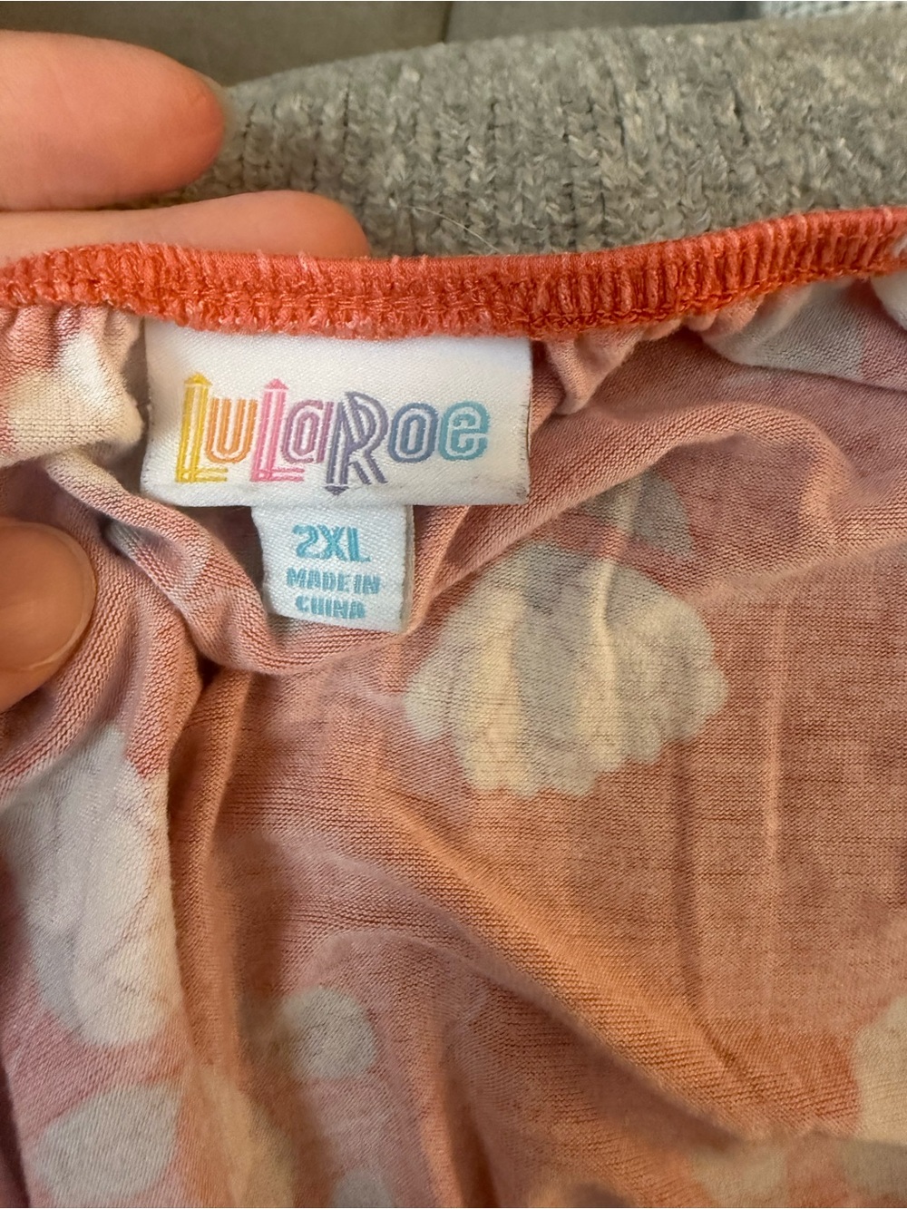 LuLaRoe Rust Floral Tunic Top - Picture 3 of 3